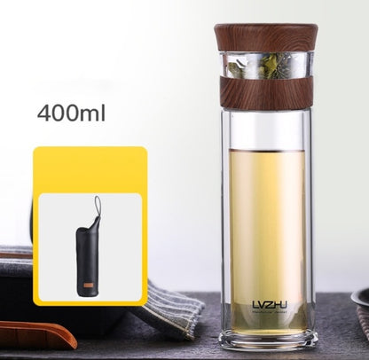 Portable Double Wall Borosilicate Glass Tea Infuser