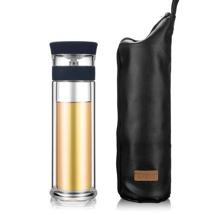 Portable Double Wall Borosilicate Glass Tea Infuser