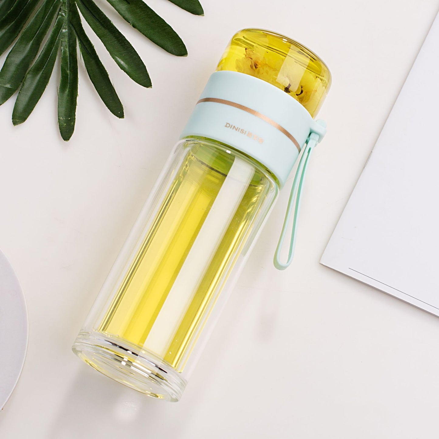 Glass Water Bottle With Tea Infuser