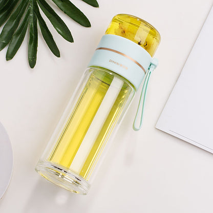 Glass Water Bottle With Tea Infuser