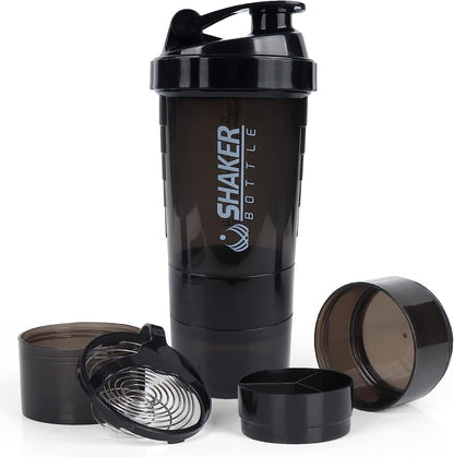 500ML Three-layer Portable Protein Powder Shake Cup