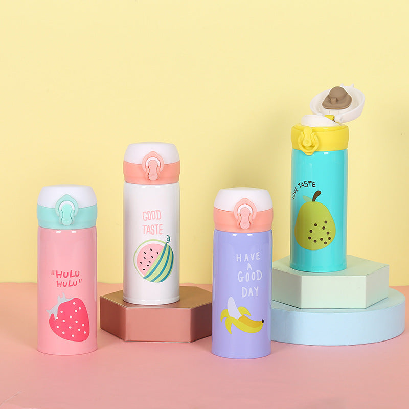 Cute Children's Fruit Printing Insulation Cup