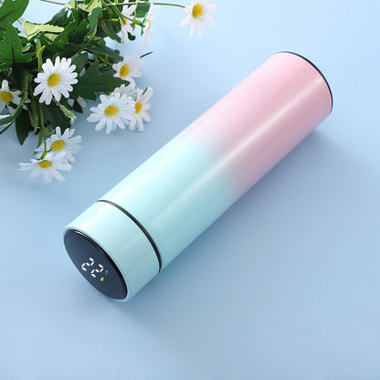 Gradient Blue Pinkish Smart Insulation Cup