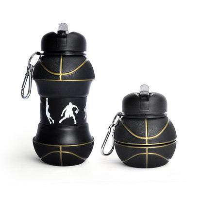 Basketball Water Bottle Silicone Folding Cup