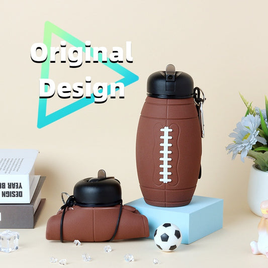 Outdoor Collapsible Football Water Bottle