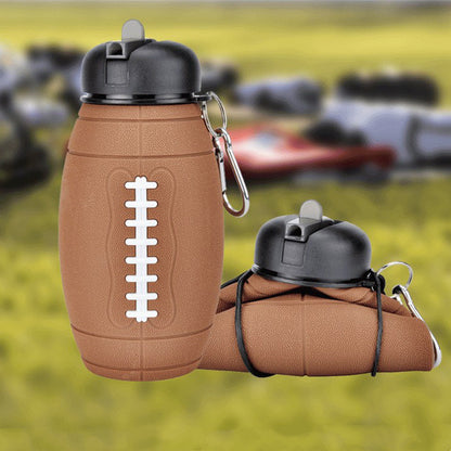 Outdoor Collapsible Football Water Bottle