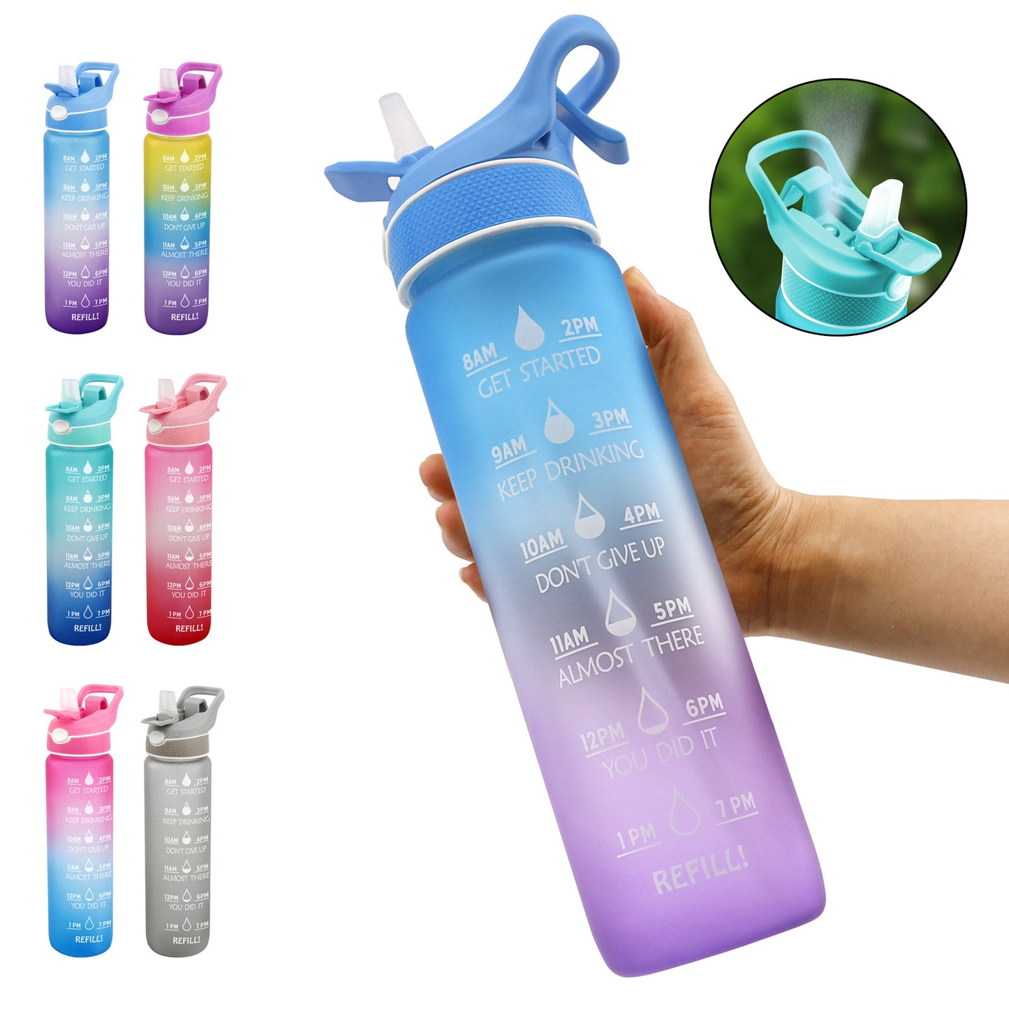 Sport Water Bottle With Spray