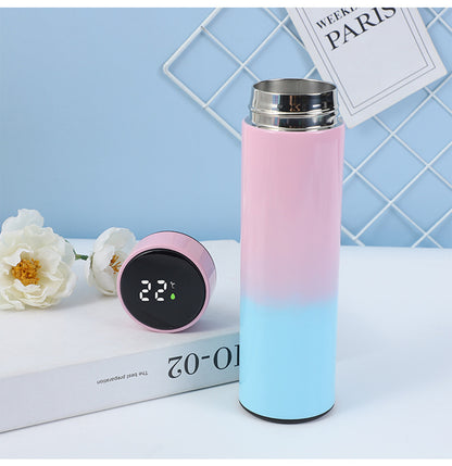 Gradient Blue Pinkish Smart Insulation Cup