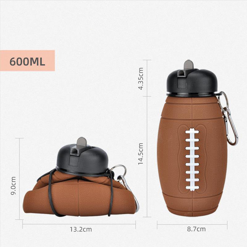 Outdoor Collapsible Football Water Bottle