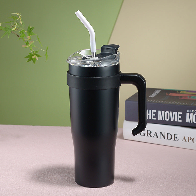 Portable Cup Double Layer With Straw